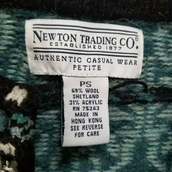 Newton Trading Co. Womens Ornate Embroidered Wool Sweater Size Petite Small - Picture 3 of 6